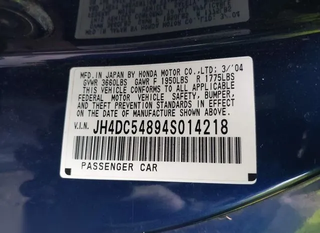 JH4DC54894S014218 2004 2004 Acura RSX 9