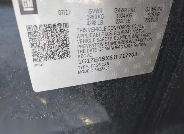 1G1ZE5SX6JF117704 2018 2018 Chevrolet Malibu- Premier 9