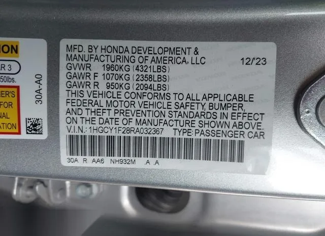 1HGCY1F28RA032367 2024 2024 Honda Accord- LX 9