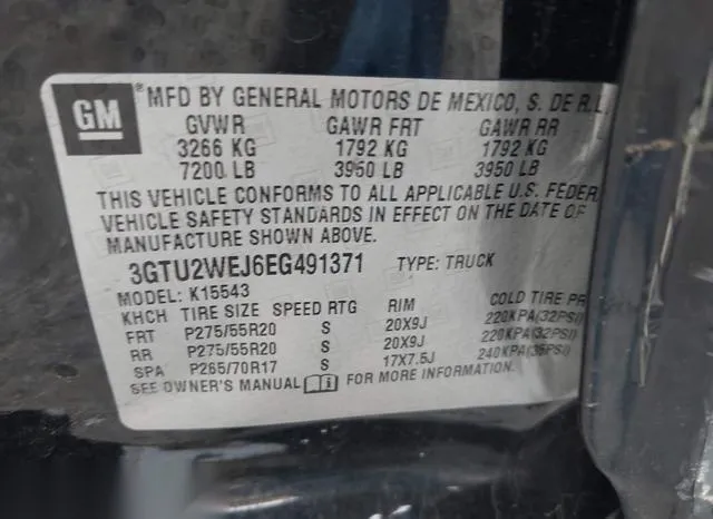 3GTU2WEJ6EG491371 2014 2014 GMC Sierra- 1500 Denali 9