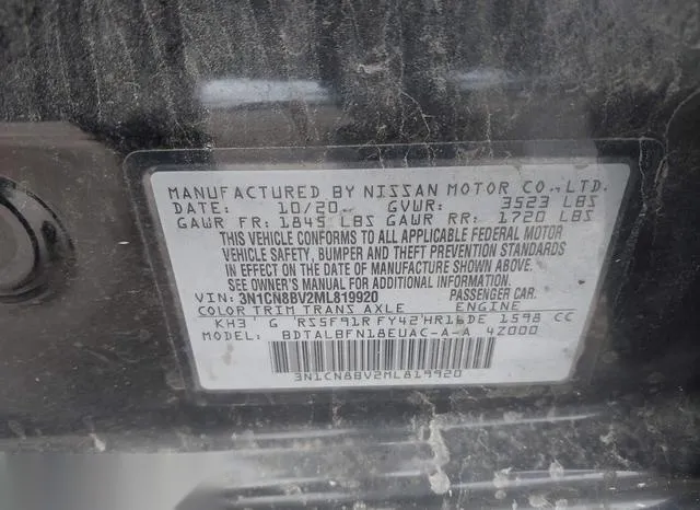 3N1CN8BV2ML819920 2021 2021 Nissan Versa- S 5-Speed Manual 9