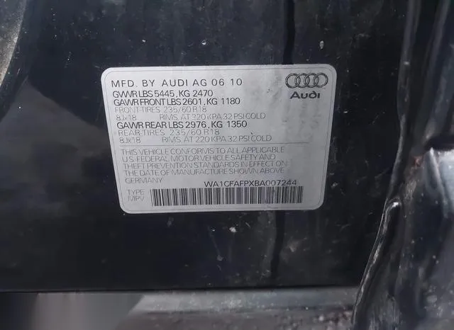 WA1CFAFPXBA007244 2011 2011 Audi Q5- 2-0T Premium 9