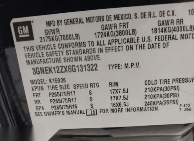 3GNEK12ZX6G131322 2006 2006 Chevrolet Avalanche 1500- Z71 9