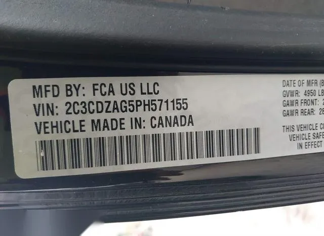 2C3CDZAG5PH571155 2023 2023 Dodge Challenger- Sxt 9