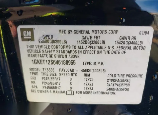 1GKET12S646180965 2004 2004 GMC Envoy- Xuv Slt 9