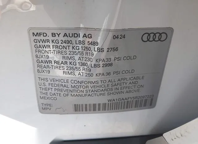 WA1GAAFY5R2097223 2024 2024 Audi Q5- Premium 45 Tfsi S Line 9