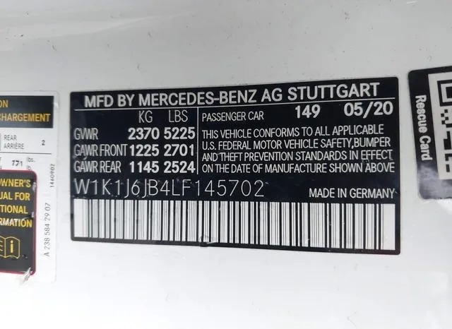 W1K1J6JB4LF145702 2020 2020 Mercedes-Benz E-Class- E450 4Matic 9