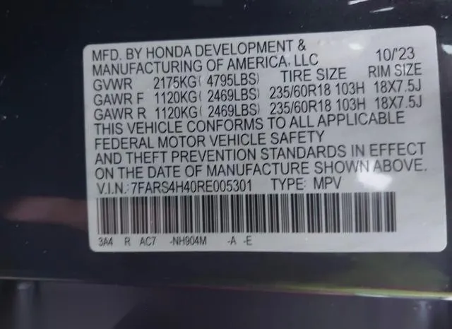 7FARS4H40RE005301 2024 2024 Honda CR-V- Ex Awd 9