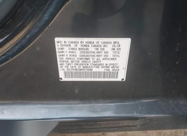 2HJYK16226H575289 2006 2006 Honda Ridgeline- RT 9