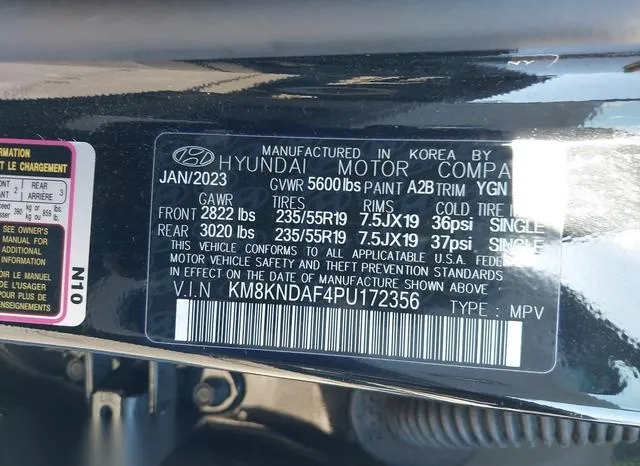 KM8KNDAF4PU172356 2023 2023 Hyundai Ioniq 5- Sel 9