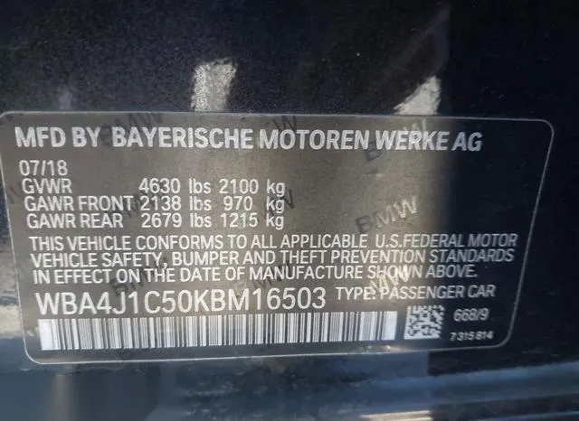 WBA4J1C50KBM16503 2019 2019 BMW 430i Gran Coupe 9