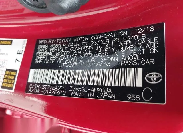 JTDKARFP1K3105663 2019 2019 Toyota Prius- Prime Advanced 9