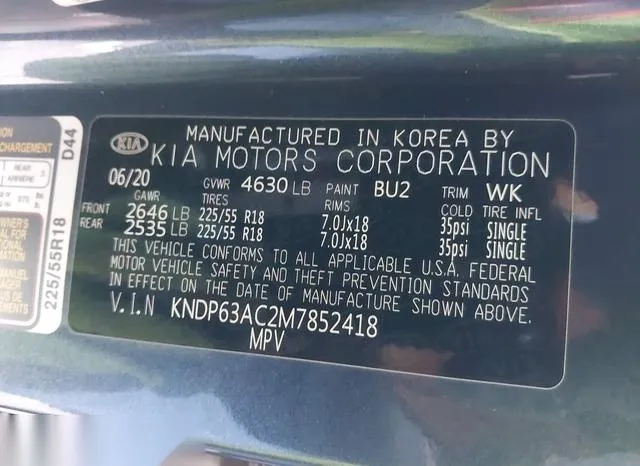 KNDP63AC2M7852418 2021 2021 KIA Sportage- S 9