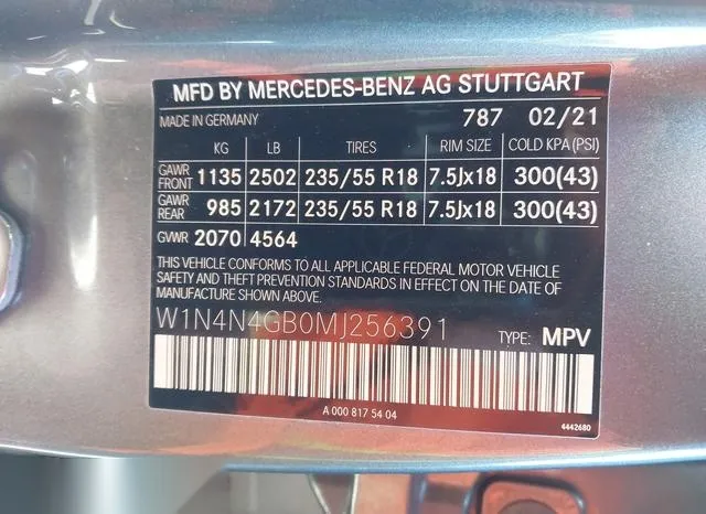 W1N4N4GB0MJ256391 2021 2021 Mercedes-Benz GLA 250 9