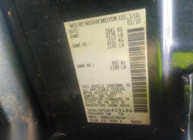 1N4AL2AP2AN459186 2010 2010 Nissan Altima- 2-5 9