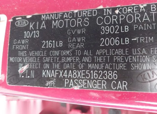 KNAFX4A8XE5162386 2014 2014 KIA Forte- EX 9