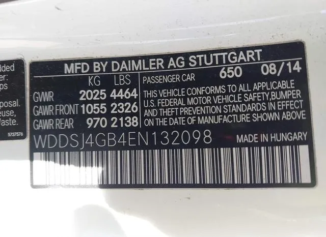 WDDSJ4GB4EN132098 2014 2014 Mercedes-Benz CLA 250- 4Matic 9