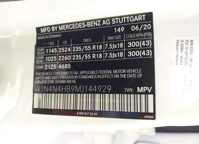 W1N4N4HB9MJ144929 2021 2021 Mercedes-Benz GLA 250- 4Matic 9