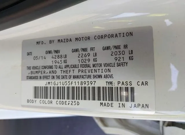 JM1GJ1U55F1189397 2015 2015 Mazda 6- I Sport 9