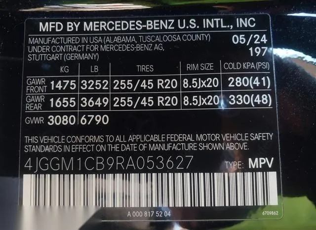 4JGGM1CB9RA053627 2024 2024 Mercedes-Benz Eqe 350 Suv- 4Matic 9