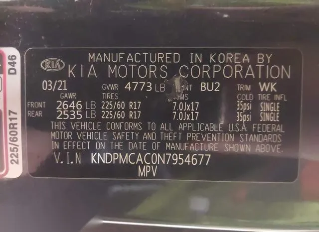 KNDPMCAC0N7954677 2022 2022 KIA Sportage- LX 9