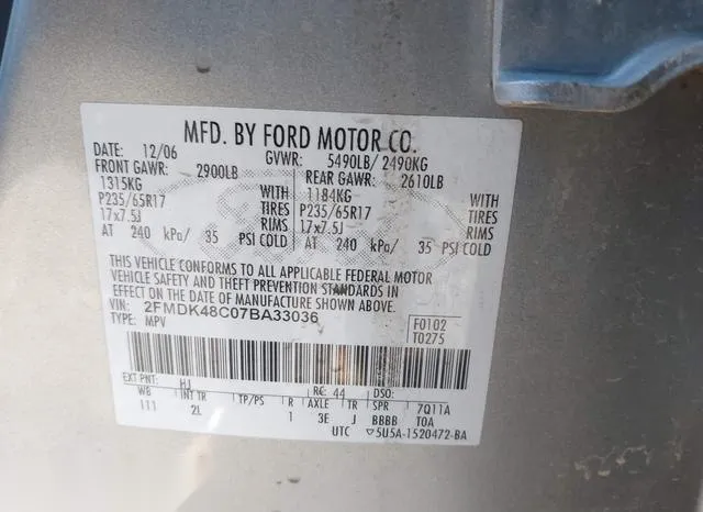 2FMDK48C07BA33036 2007 2007 Ford Edge- Sel 9