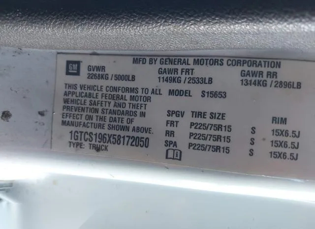 1GTCS196X58172050 2005 2005 GMC Canyon- Sle 9