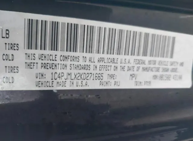 1C4PJMLX2KD271665 2019 2019 Jeep Cherokee- Latitude Plus 4X4 9