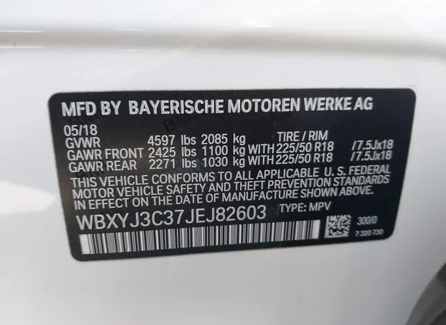 WBXYJ3C37JEJ82603 2018 2018 BMW X2- Sdrive28I 9