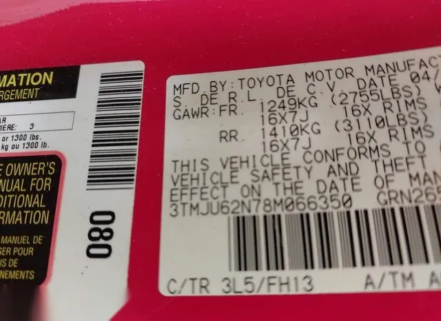 3TMJU62N78M066350 2008 2008 Toyota Tacoma- Prerunner V6 9