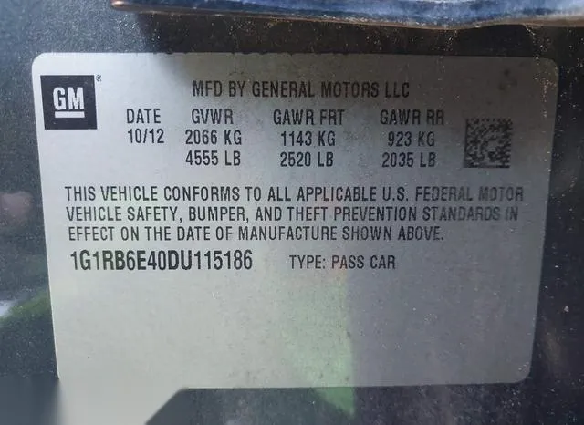 1G1RB6E40DU115186 2013 2013 Chevrolet Volt 9