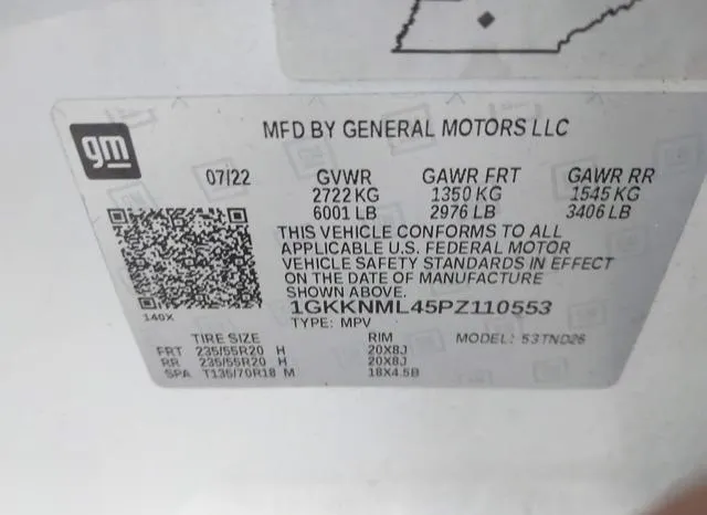 1GKKNML45PZ110553 2023 2023 GMC Acadia- Fwd Slt 9