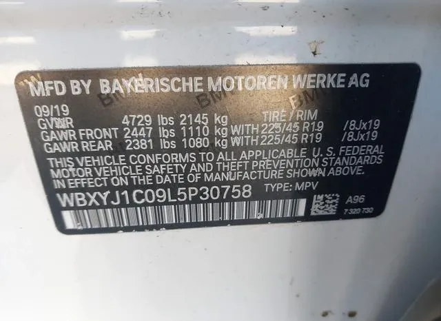 WBXYJ1C09L5P30758 2020 2020 BMW X2- Xdrive28I 9