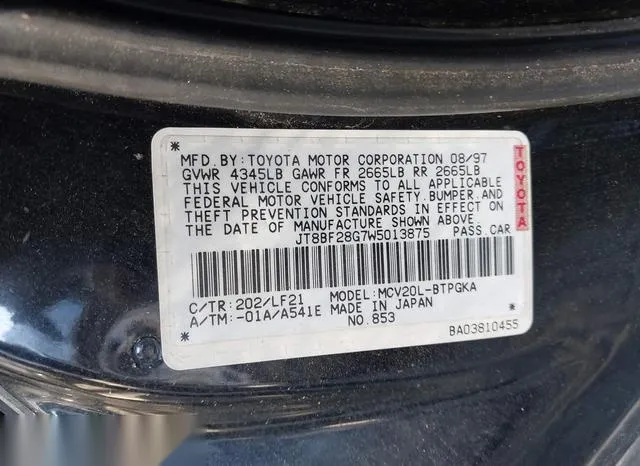 JT8BF28G7W5013875 1998 1998 Lexus ES- 300 9