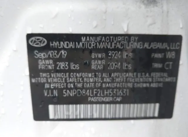 5NPD84LF2LH531631 2020 2020 Hyundai Elantra- Sel 9