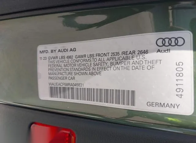 WAUEACF58RA045831 2024 2024 Audi A5- Sportback Prestige 45 9