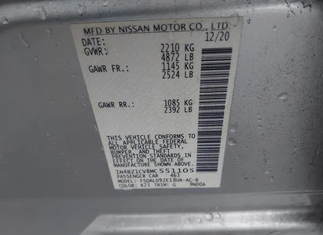 1N4BZ1CV8MC551105 2021 2021 Nissan Leaf- Sv Plus 62 Kwh 9