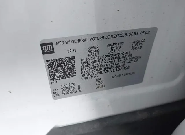 3GKALMEV0NL138496 2022 2022 GMC Terrain- Fwd Sle 9