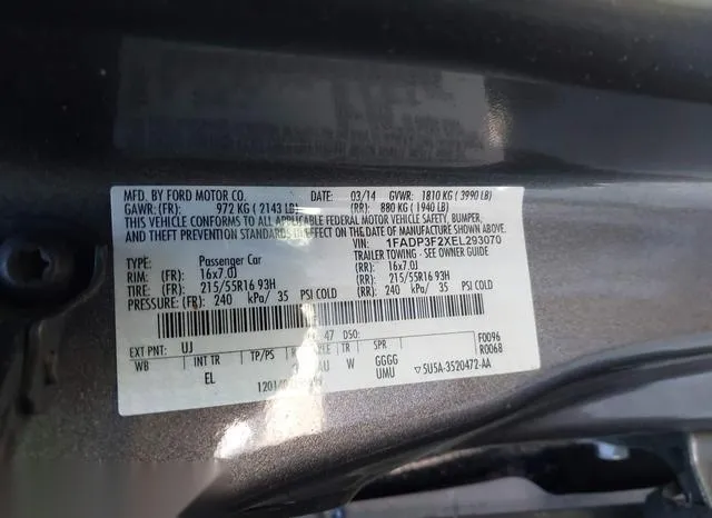 1FADP3F2XEL293070 2014 2014 Ford Focus- SE 9