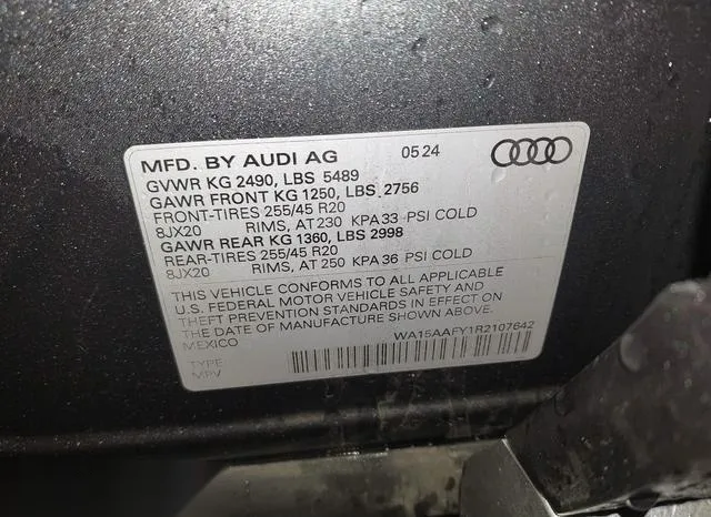 WA15AAFY1R2107642 2024 2024 Audi Q5- Premium Plus 45 Tfsi S 9