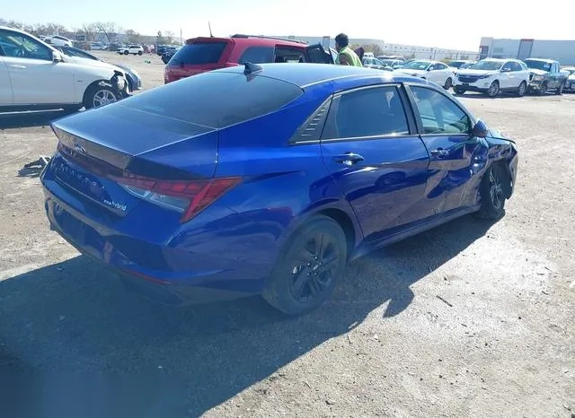 KMHLM4AJ4PU053539 2023 2023 Hyundai Elantra- Hybrid Blue 4