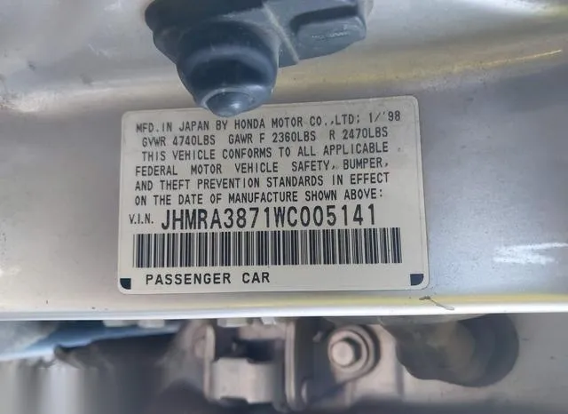 JHMRA3871WC005141 1998 1998 Honda Odyssey- EX 9