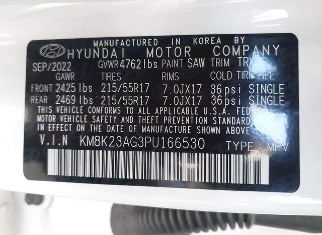 KM8K23AG3PU166530 2023 2023 Hyundai Kona- Electric SE 9