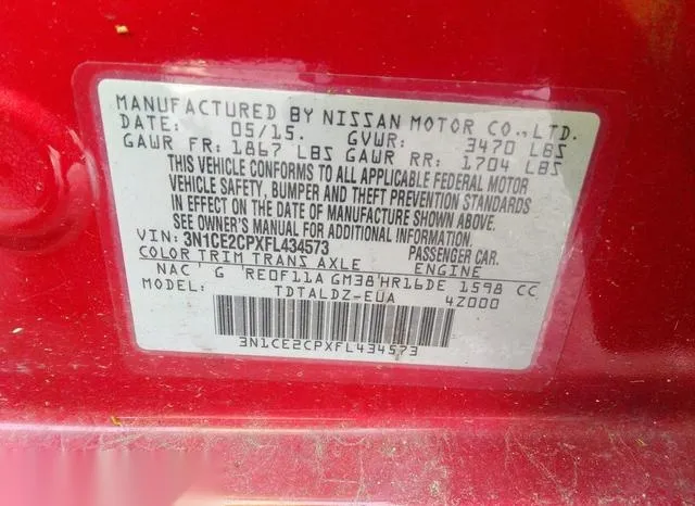 3N1CE2CPXFL434573 2015 2015 Nissan Versa- Note SV 9