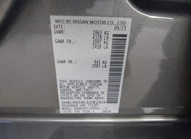 1N4BL4DV1RN328269 2024 2024 Nissan Altima- Sv Fwd 9