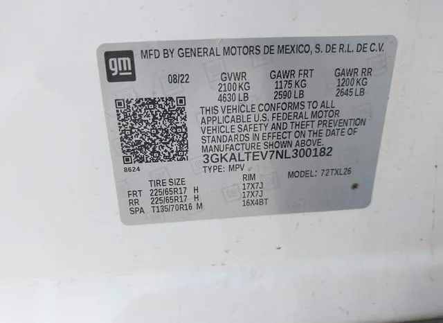 3GKALTEV7NL300182 2022 2022 GMC Terrain- Awd Sle 9