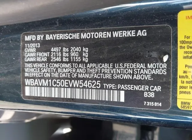 WBAVM1C50EVW54625 2014 2014 BMW X1- Sdrive28I 9