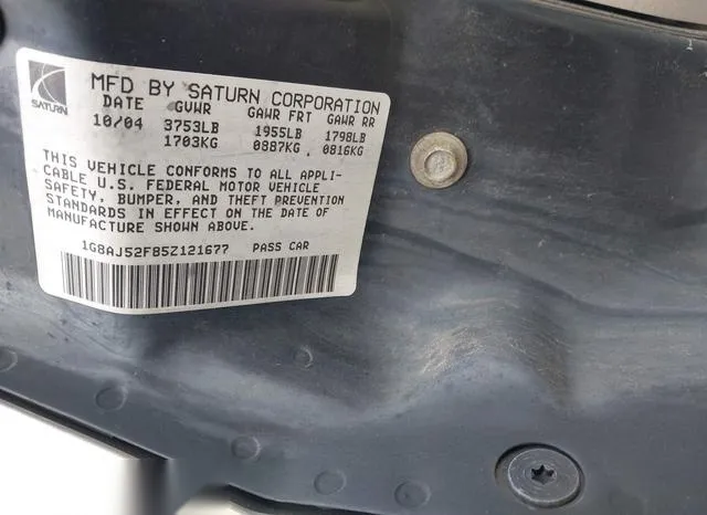 1G8AJ52F85Z121677 2005 2005 Saturn Ion- 2 9