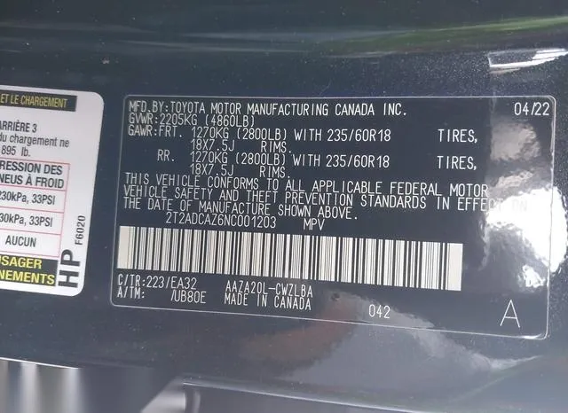 2T2ADCAZ6NC001203 2022 2022 Lexus NX 250 9