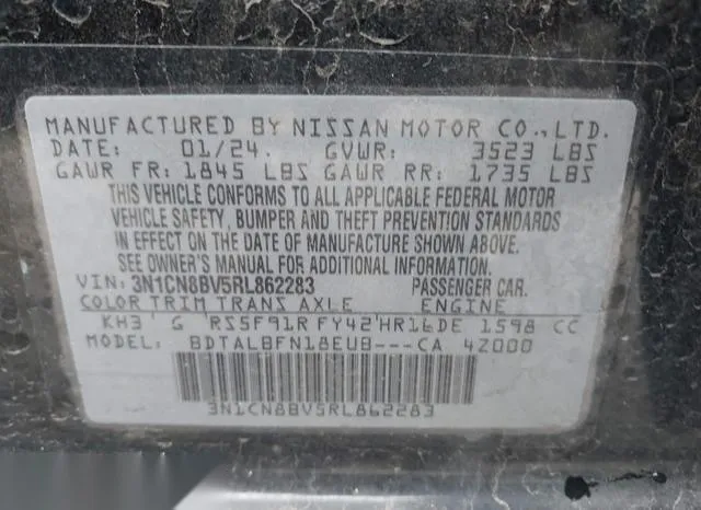 3N1CN8BV5RL862283 2024 2024 Nissan Versa- 1-6 S 9